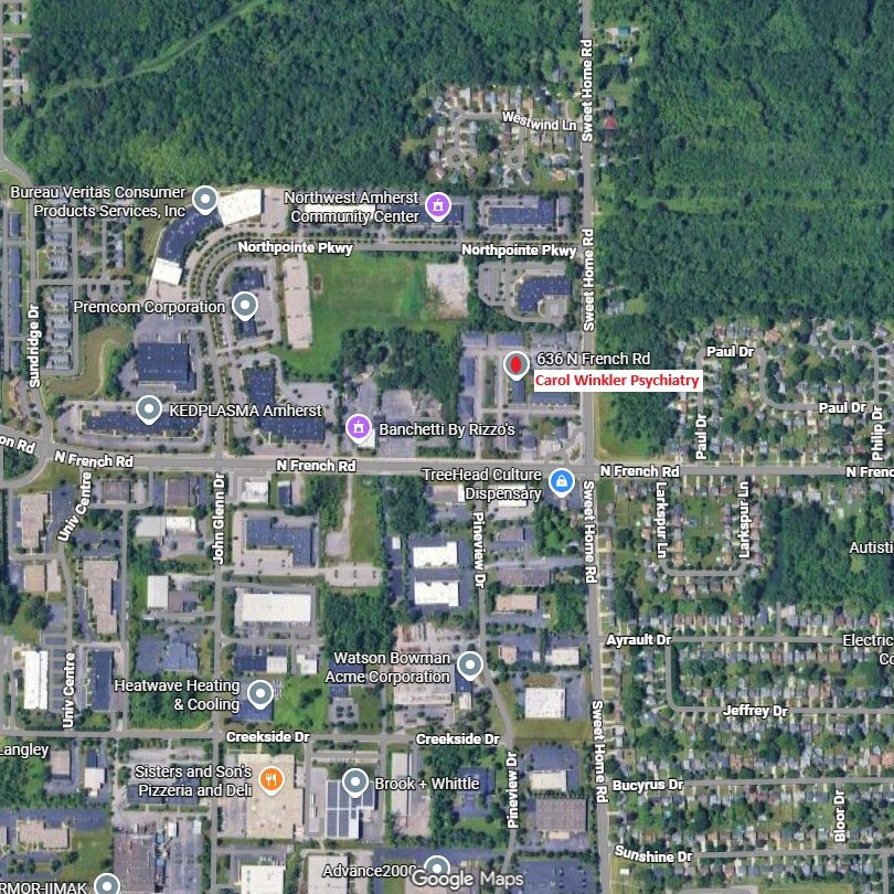 Google Map of Carol Winkler Psychiatry